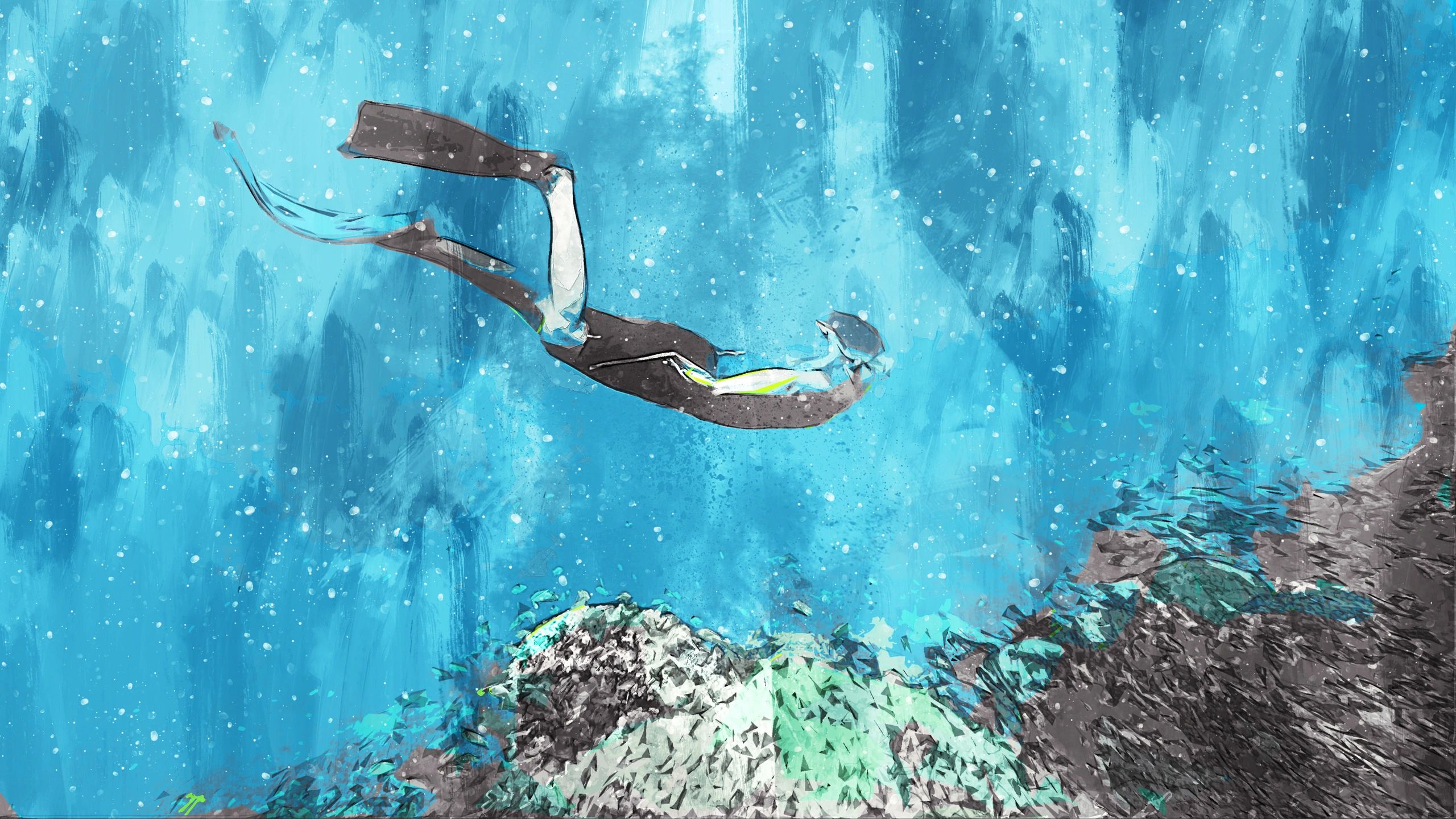 diving t-shirt, sports apparel, modern, water background